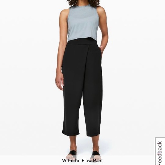 LULULEMON // With the Flow black wide leg pants - Picture 2 of 7